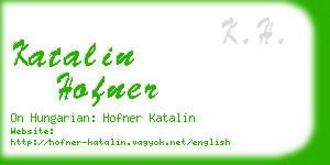 katalin hofner business card